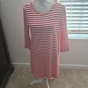 J Crew Red and White Striped Dress